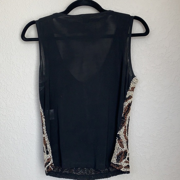 Cache Beaded Animal Print Tank - Picture 5 of 7